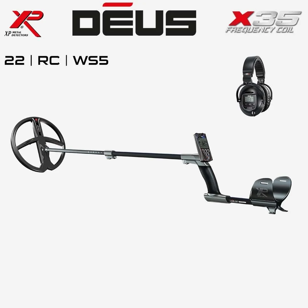 Deus Dedektör - 22,5cm X35 Başlık, WS5 Kulaklık, Ana Kontrol Ünitesi