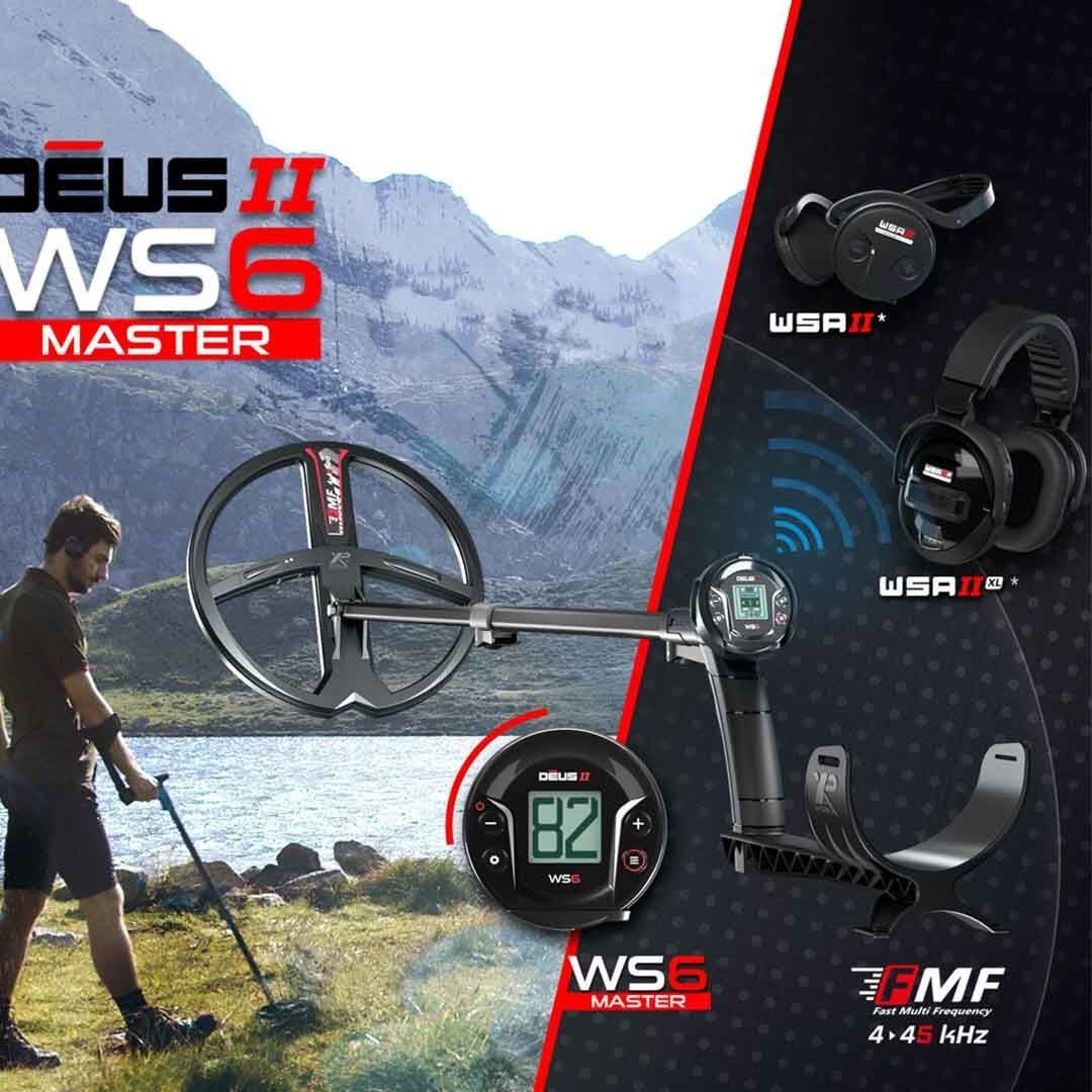 Deus 2 Dedektör - 28cm FMF Başlık, WS6 Master + FX03 Kulaklık