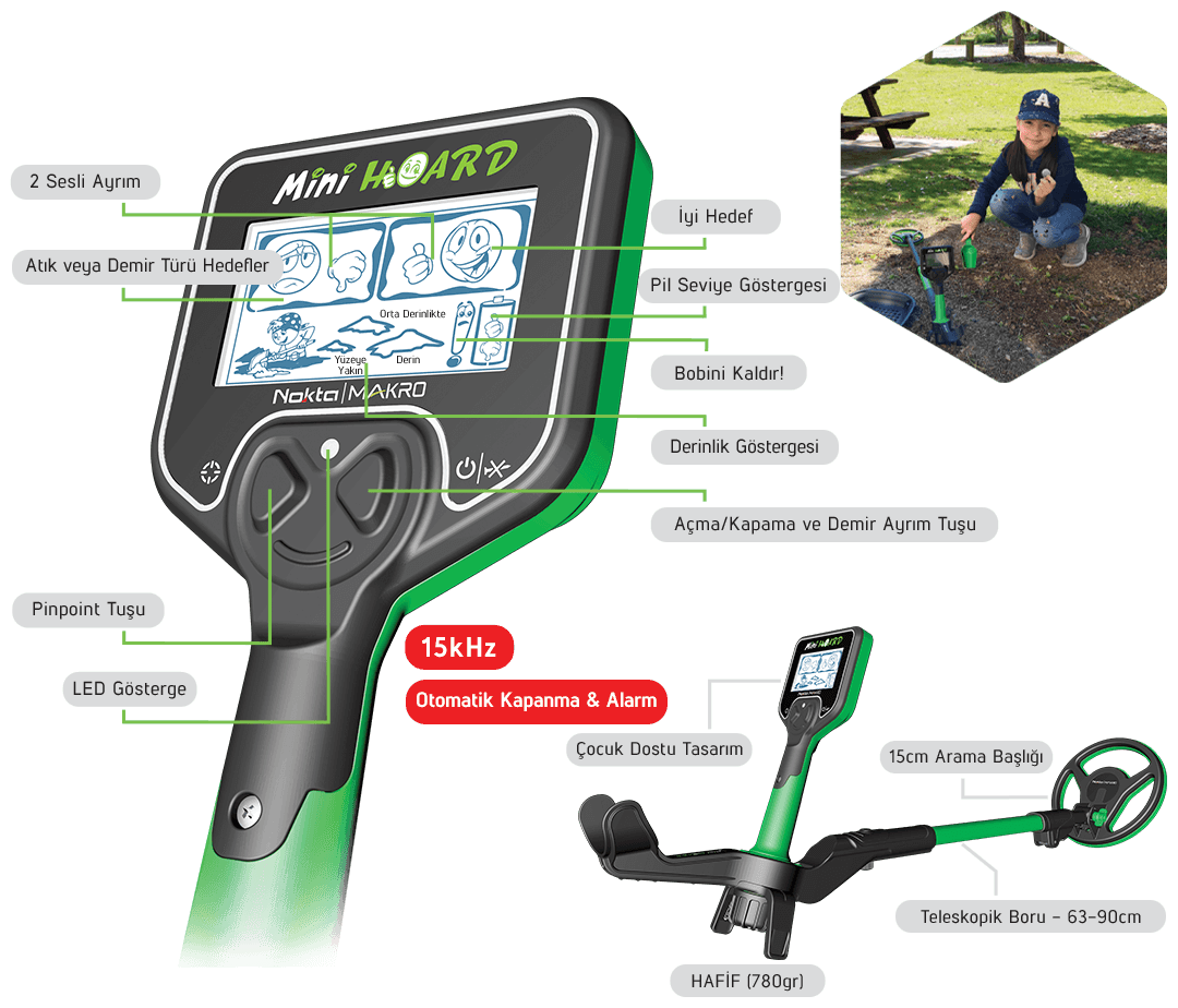 Nokta Makro Mini Hoard Teknik Özellikler